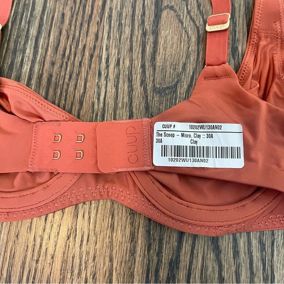 CUUP the scoop unlined underwire bra in clay color size 30A - Picture 5 of 8